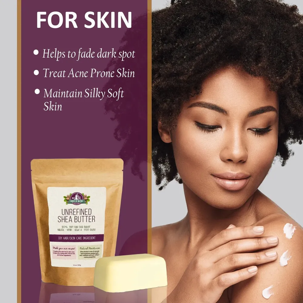 Mitchell Organics Unrefined Nylon Pack Shea Butter Bar – 16oz - Image 4