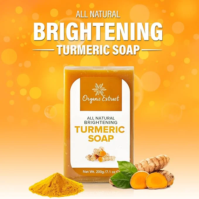 Organic Extract Tumeric Soap Bar - 200g - Image 3