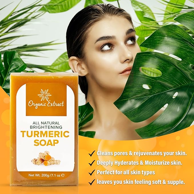 Organic Extract Tumeric Soap Bar - 200g - Image 7