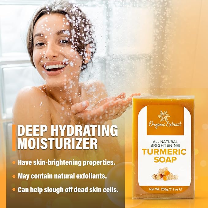 Organic Extract Tumeric Soap Bar - 200g - Image 8