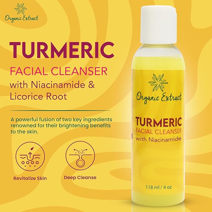 Organic Extract Turmeric Facial Cleanser – 4oz - Image 3