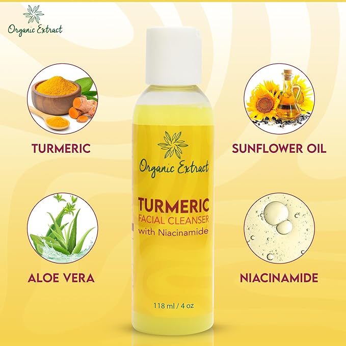 Organic Extract Turmeric Facial Cleanser – 4oz - Image 4