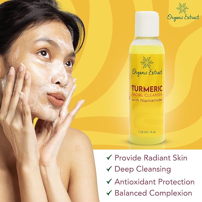 Organic Extract Turmeric Facial Cleanser – 4oz - Image 7