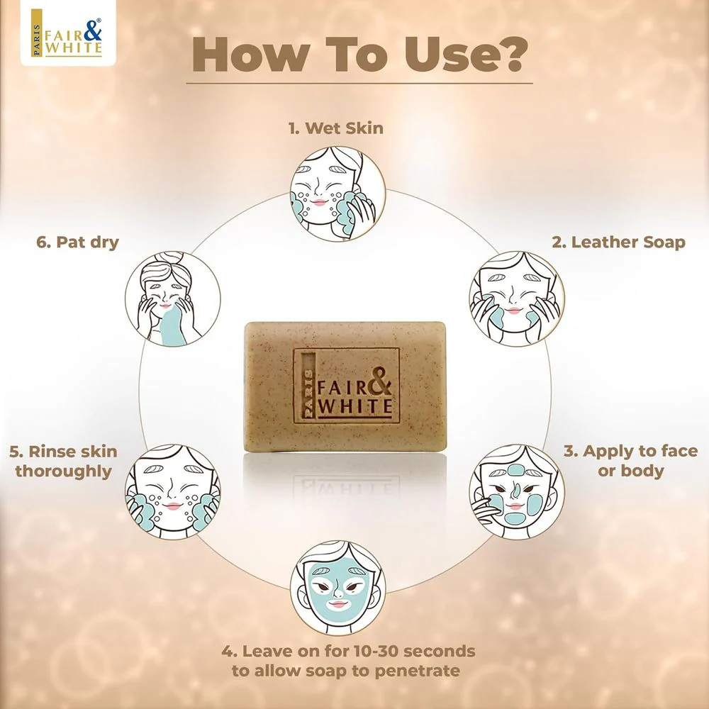 Fair & White Soap Trio – Exfoliating, Glutathione, Body Wash - Image 6
