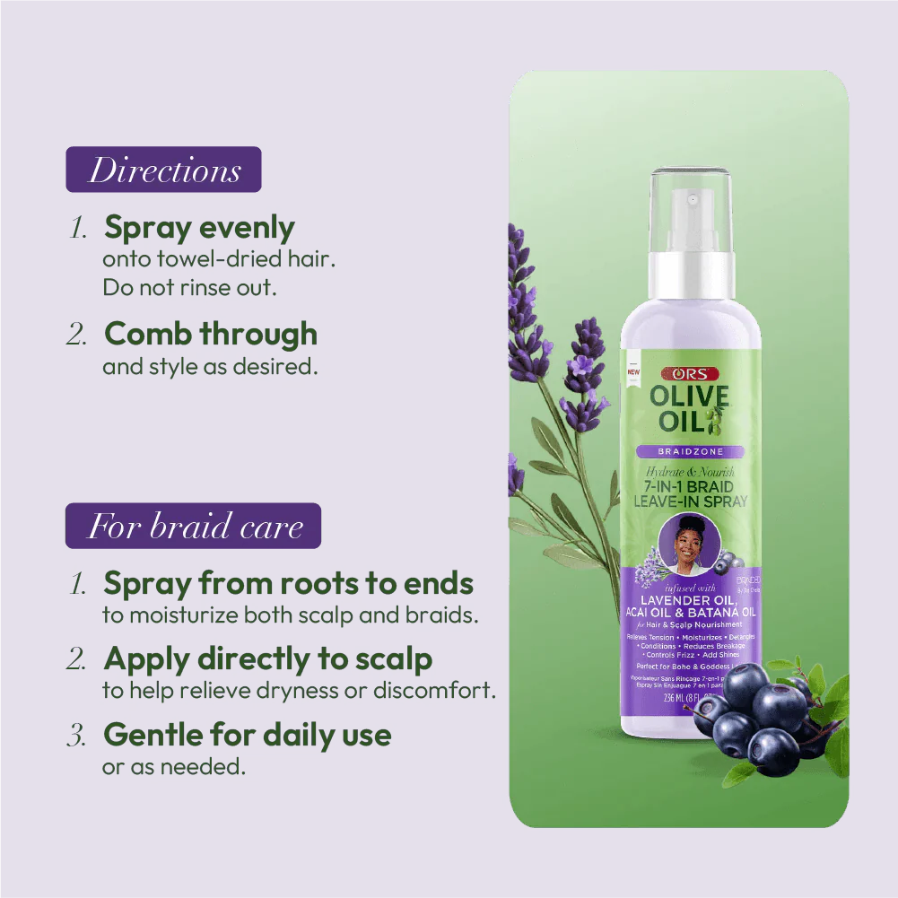 ORS Braid Zone 7in1 Braid Leave-in Spray - 8oz - Image 3