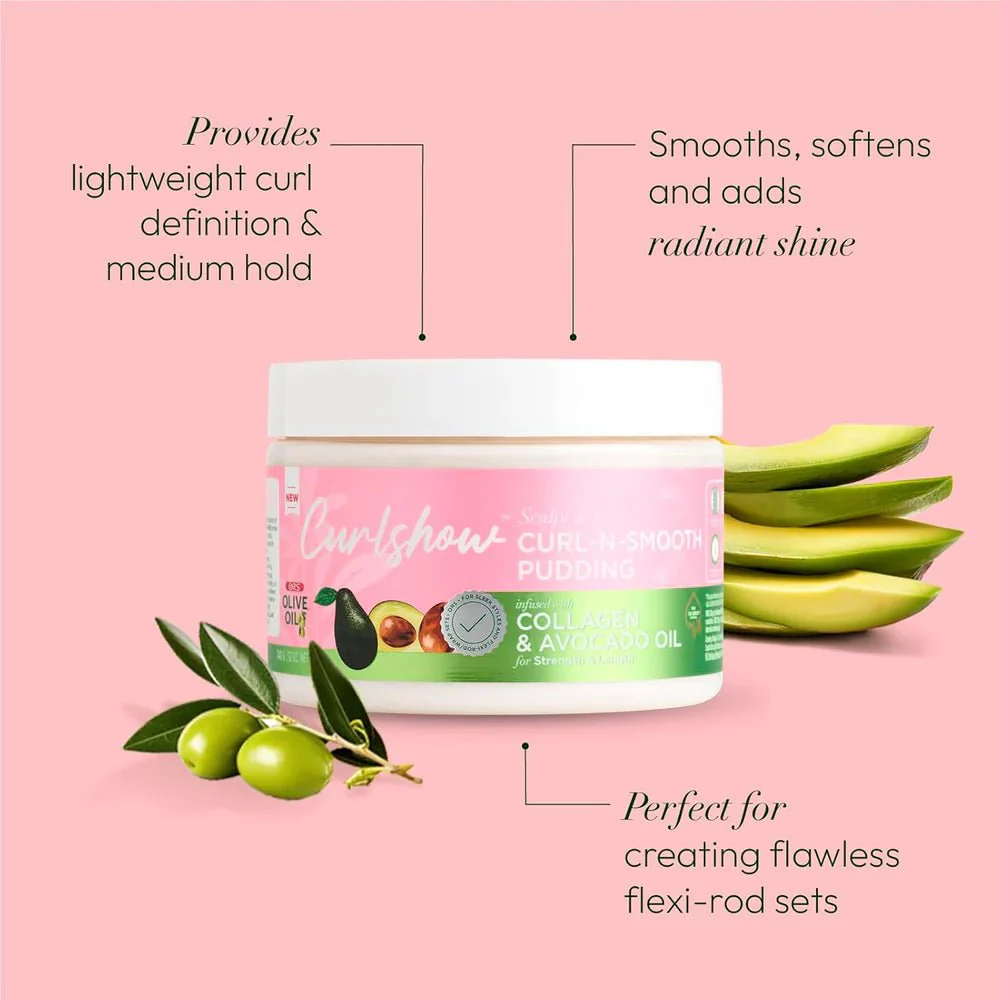ORS Olive Oil Curlshow Curl-N-Smooth Pudding with Collagen & Avocado Oil – 12 oz - Image 4