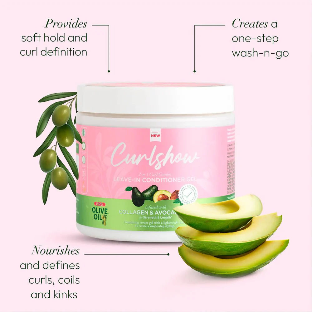 ORS Olive Oil Leave-In Conditioner Gel with Collagen & Avocado Oil – 16 oz - Image 3