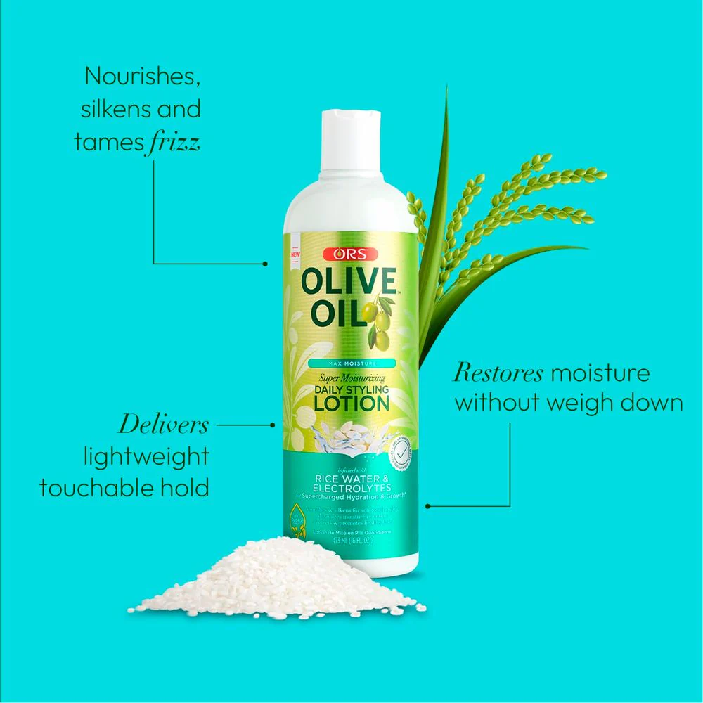 ORS Olive Oil Max Moisture Super Moisturizing Daily Styling Lotion - 16 oz - Image 2