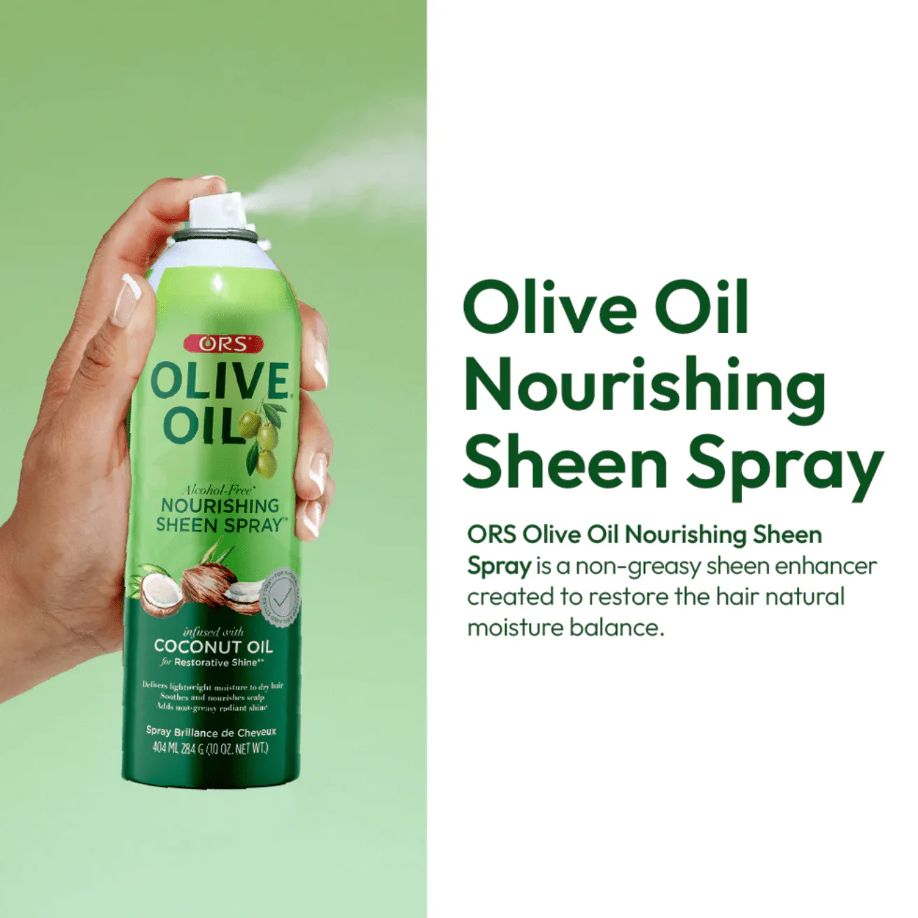 ORS Olive Oil Sheen Spray Coconut – 10 oz - Image 4