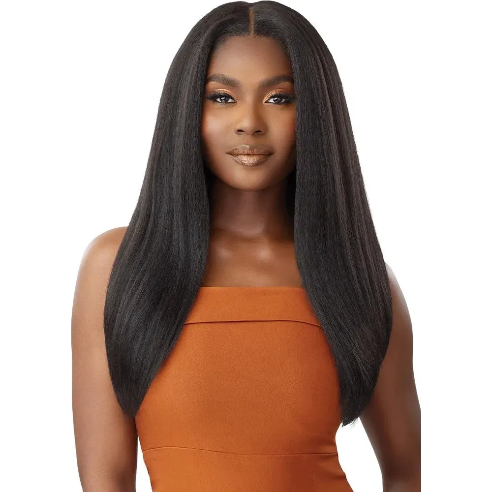 Outre 100% Human Hair Blend 5x5 HD Lace Closure Wig - Kinky Straight 24"