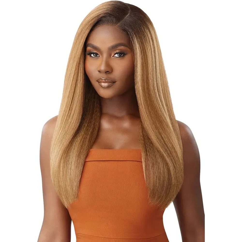Outre 100% Human Hair Blend 5x5 HD Lace Closure Wig - Kinky Straight 24" - Image 2