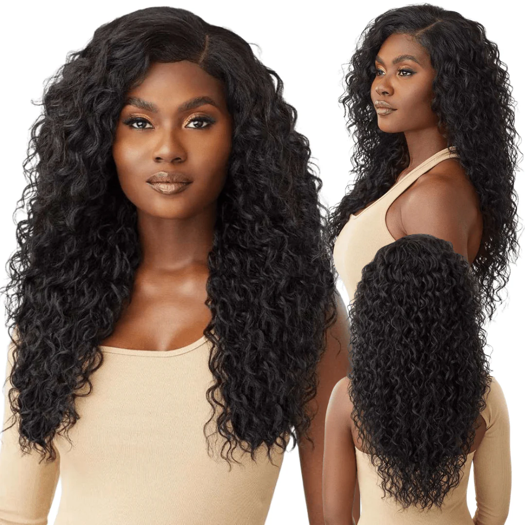 Outre 100% Human Hair Blend 5x5 HD Lace Closure Wig - Malaysian Deep 26"