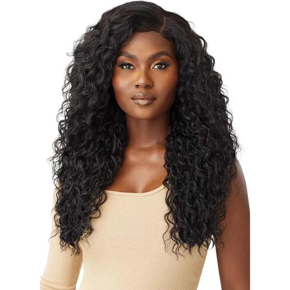 Outre 100% Human Hair Blend 5x5 HD Lace Closure Wig - Malaysian Deep 26" - Image 2