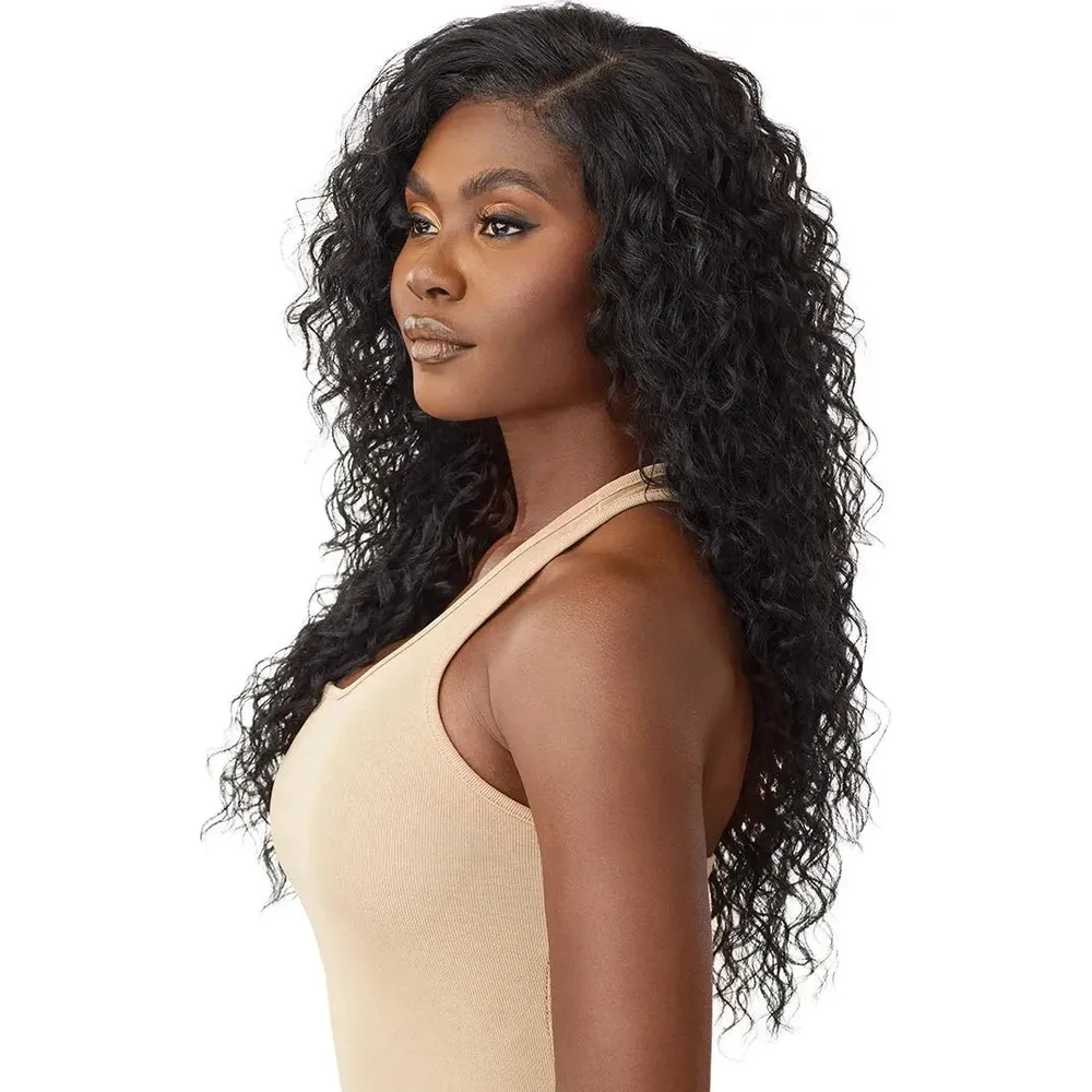 Outre 100% Human Hair Blend 5x5 HD Lace Closure Wig - Malaysian Deep 26" - Image 5