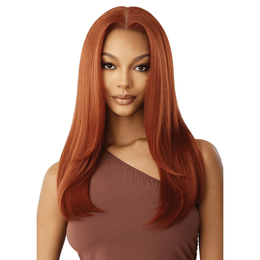 Outre 100% Human Hair Blend 5x5 HD Lace Closure Wig - Natural Yaki 22" - Image 2