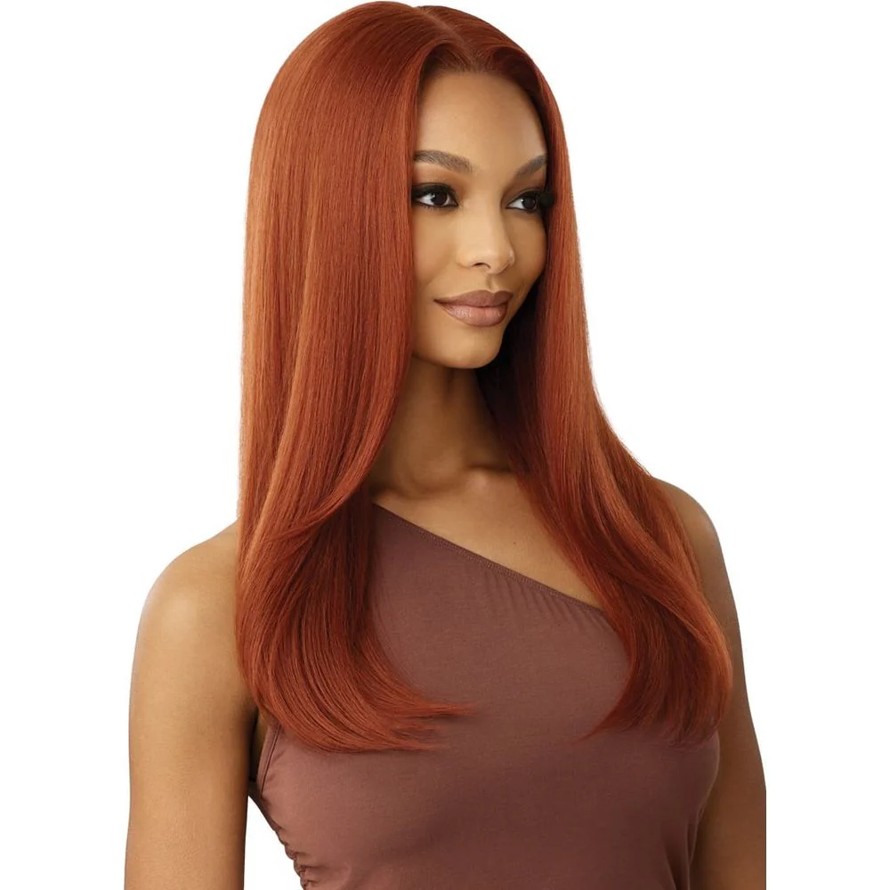 Outre 100% Human Hair Blend 5x5 HD Lace Closure Wig - Natural Yaki 22" - Image 5