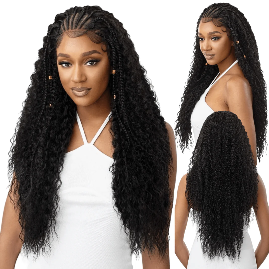 Outre 13x4 HD Synthetic Lace Front Wig - Stitch Braid Ripple Wave 30”
