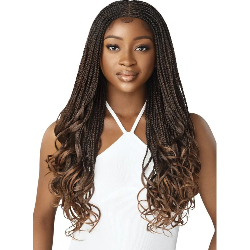 Outre 4x4 HD Lace Front Wig - Middle Part French Curl Box Braids 26β - Image 2