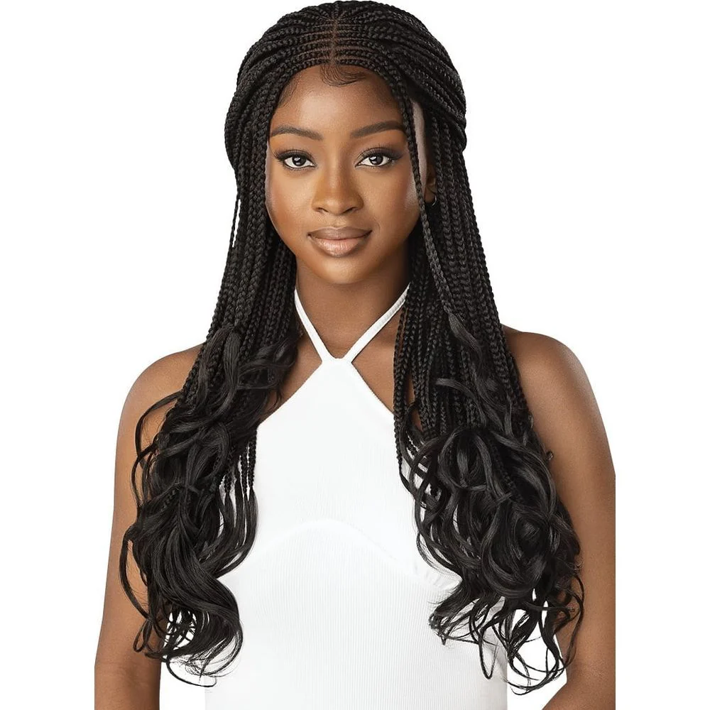 Outre 4x4 HD Lace Front Wig - Middle Part French Curl Box Braids 26β - Image 3