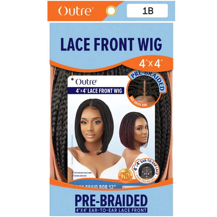 Outre 4x4 Lace Front Box Braid Bob Wig - 12" - Image 5