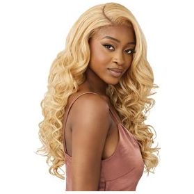 Outre 5"x 5" HD Lace Closure Lace Front Wig Human Hair Blend - Glam Curls 24" - Image 6