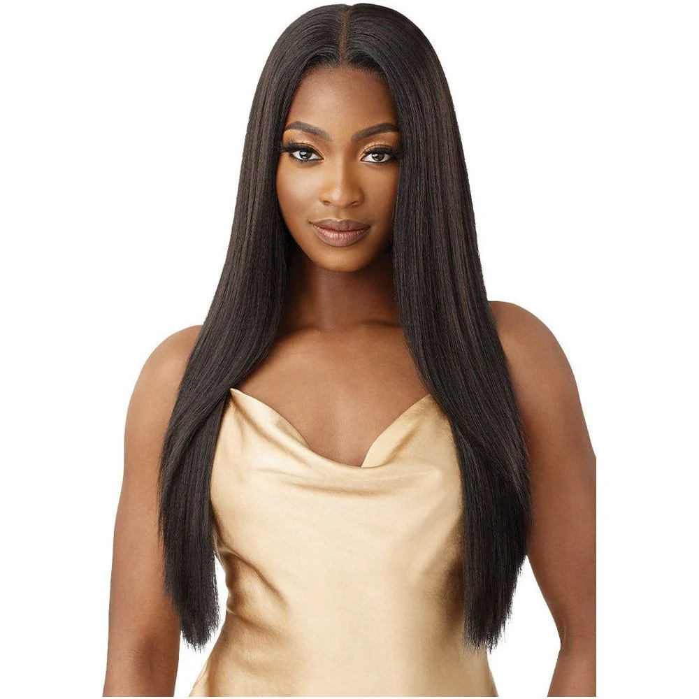 Outre 5x5 Lace Closure Wig 100% Human Hair Blend Wig - YAKI STRAIGHT 26" - Image 2