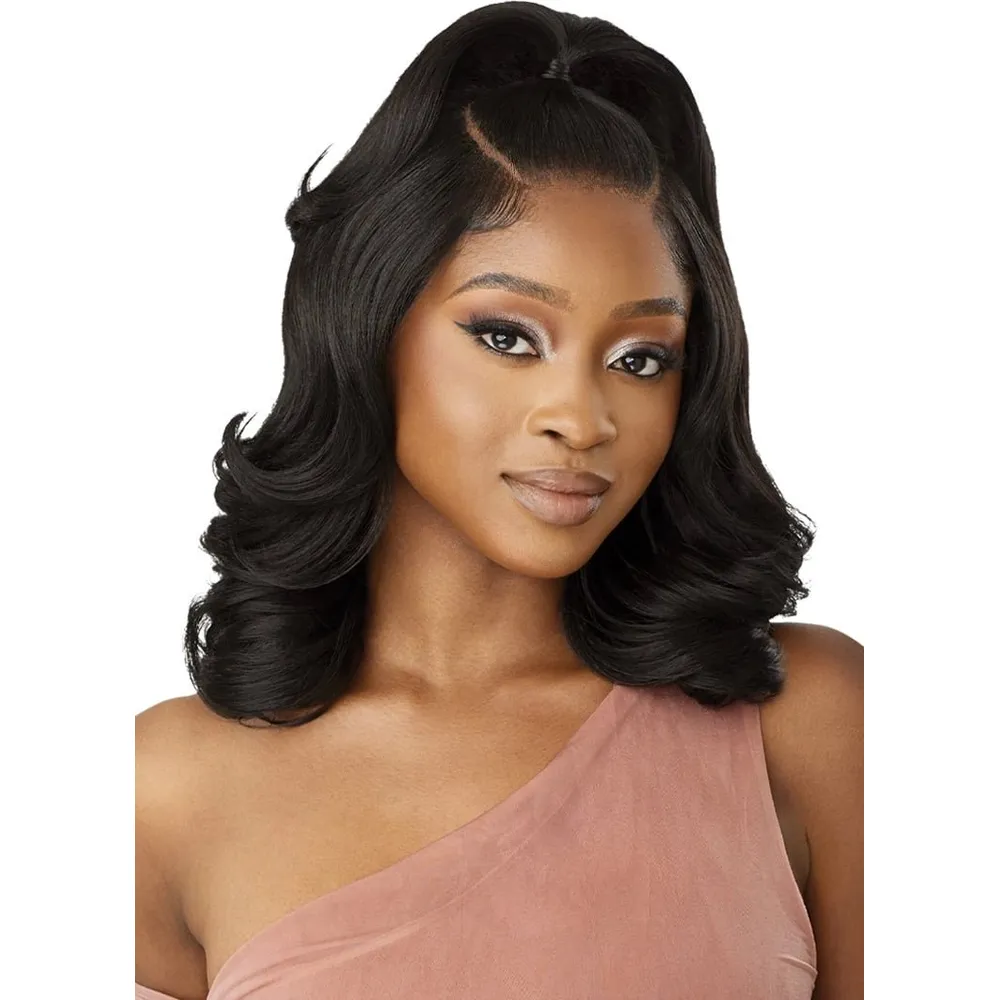 Outre 5x5 Lace Closure Human Hair Blend Wig Body Wave 16" - Image 6