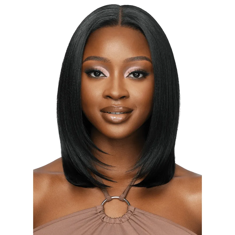 Outre 5x5 Lace Closure Human Hair Blend Wig Natural Yaki 14" - Image 3