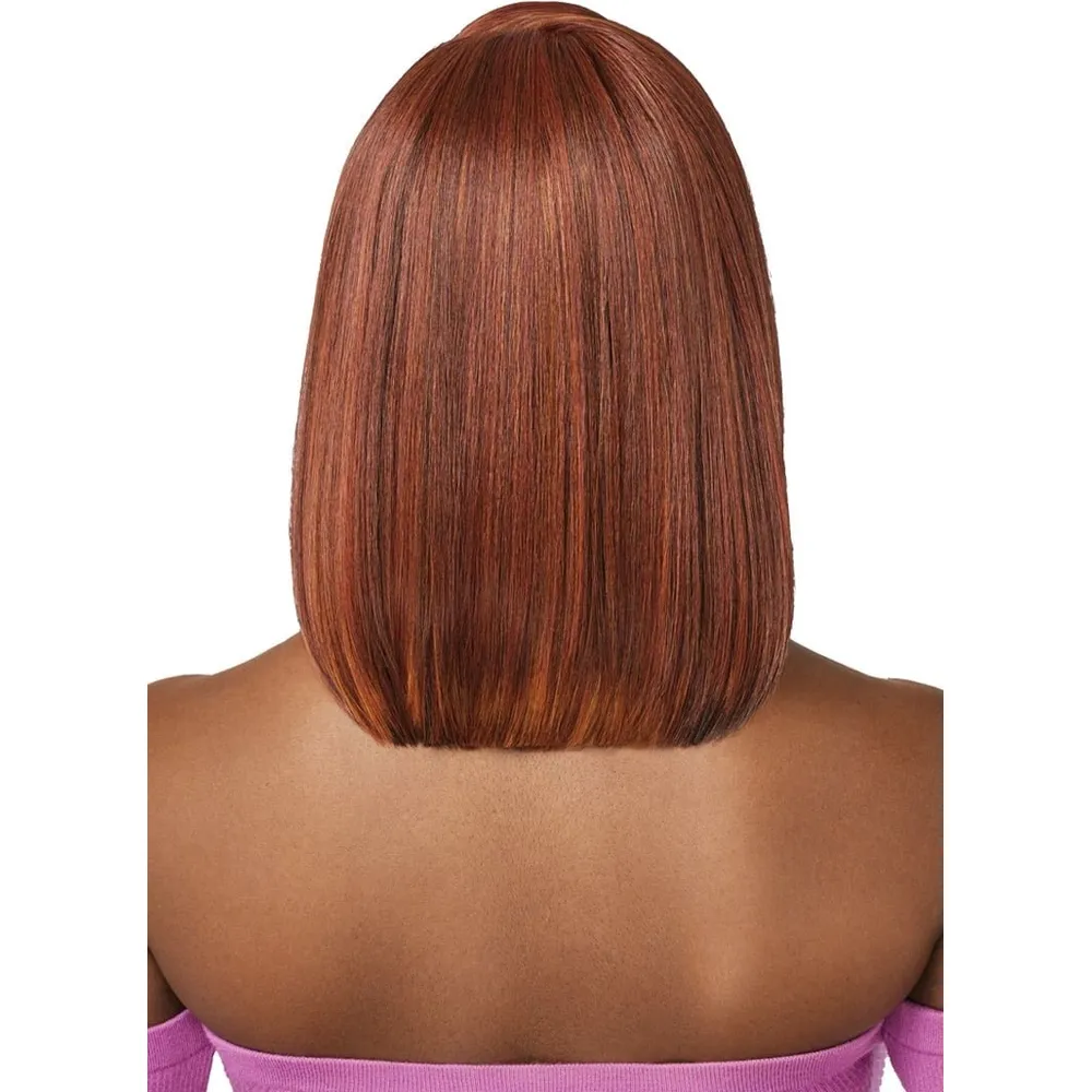 Outre 5x5 Lace Closure Human Hair Blend Wig Natural Yaki 14" - Image 6