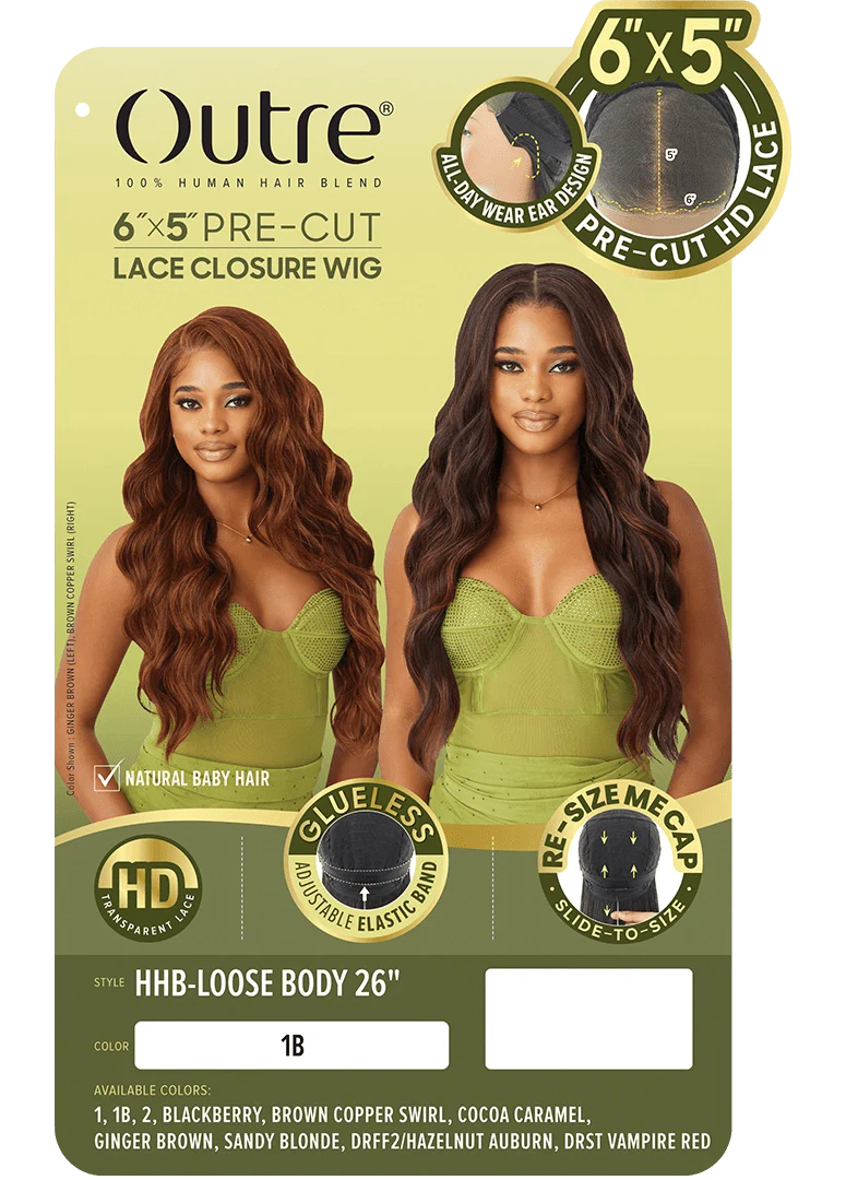Outre 6x5 Pre-Cut Lace Closure Wig - HHB-Loose Body 26" - Image 8