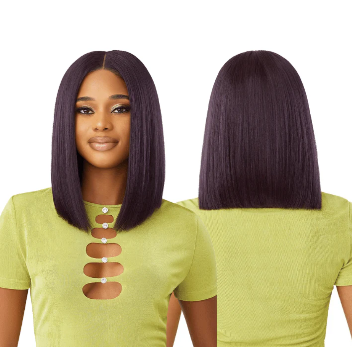 Outre 6x5 Pre-Cut Lace Closure Wig - HHB-Yaki Straight Bob 14" - Image 2