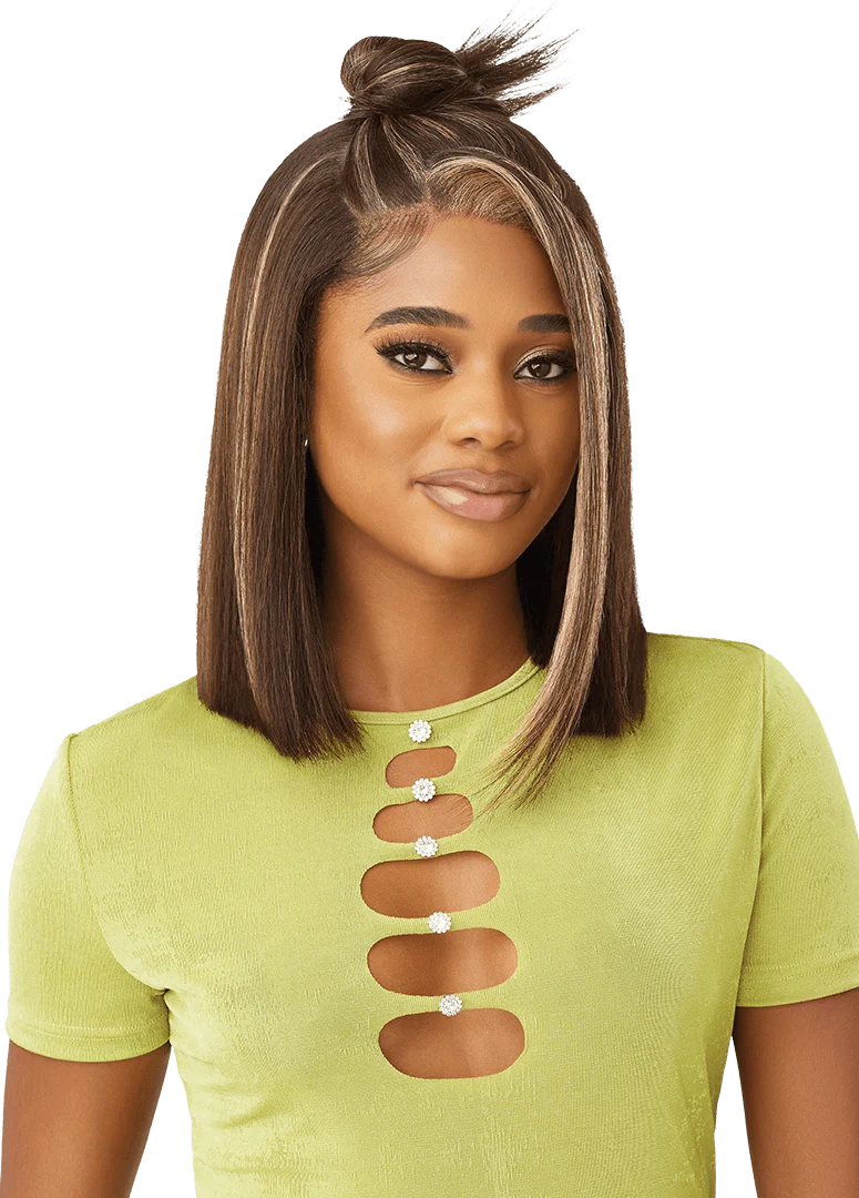 Outre 6x5 Pre-Cut Lace Closure Wig - HHB-Yaki Straight Bob 14" - Image 5