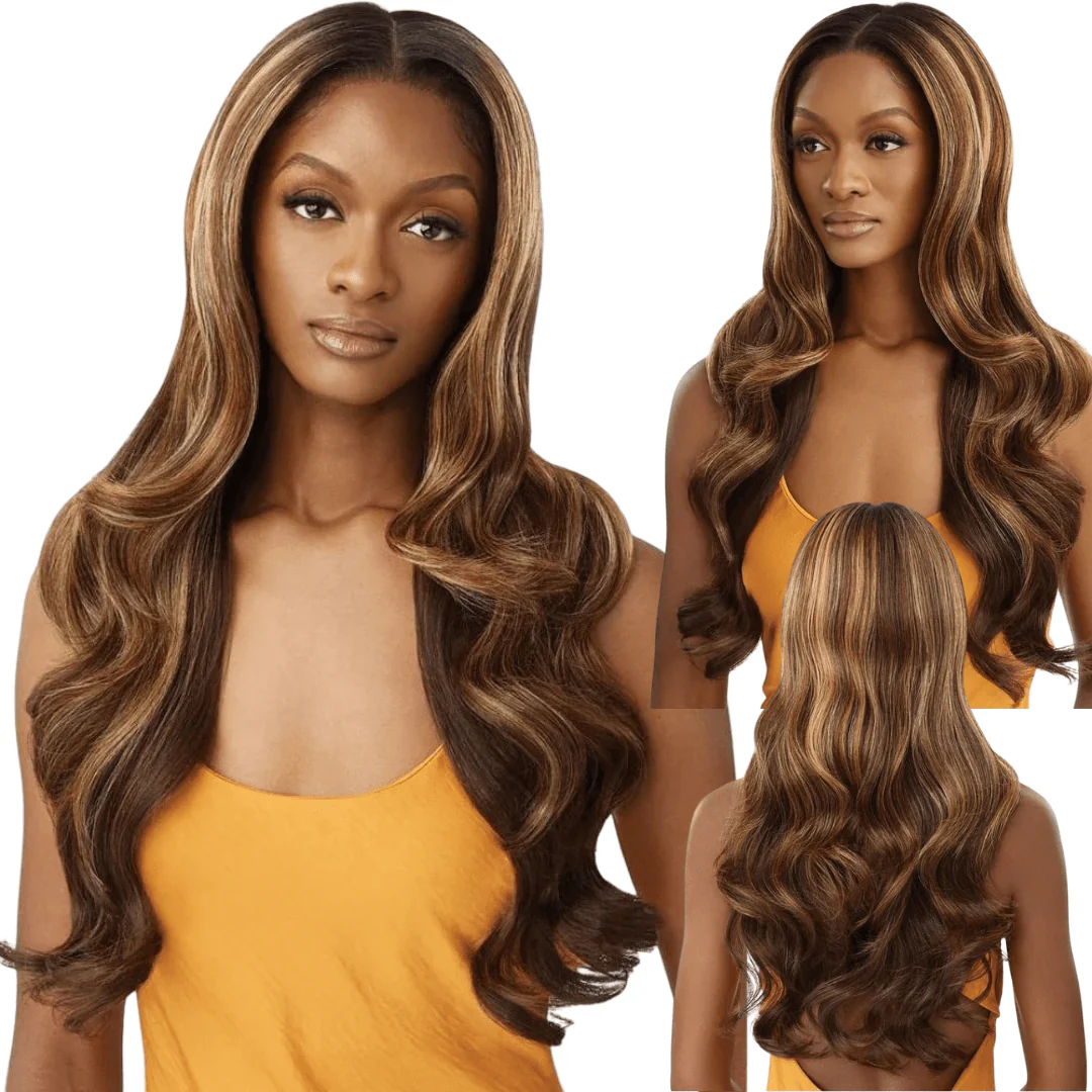 Outre Airtied 100% Fully Hand-Tied Wig Human Hair Blend - Glam Waves 28"