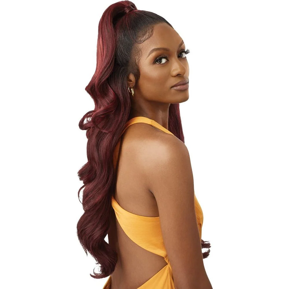 Outre Airtied 100% Fully Hand-Tied Wig Human Hair Blend - Glam Waves 28" - Image 4