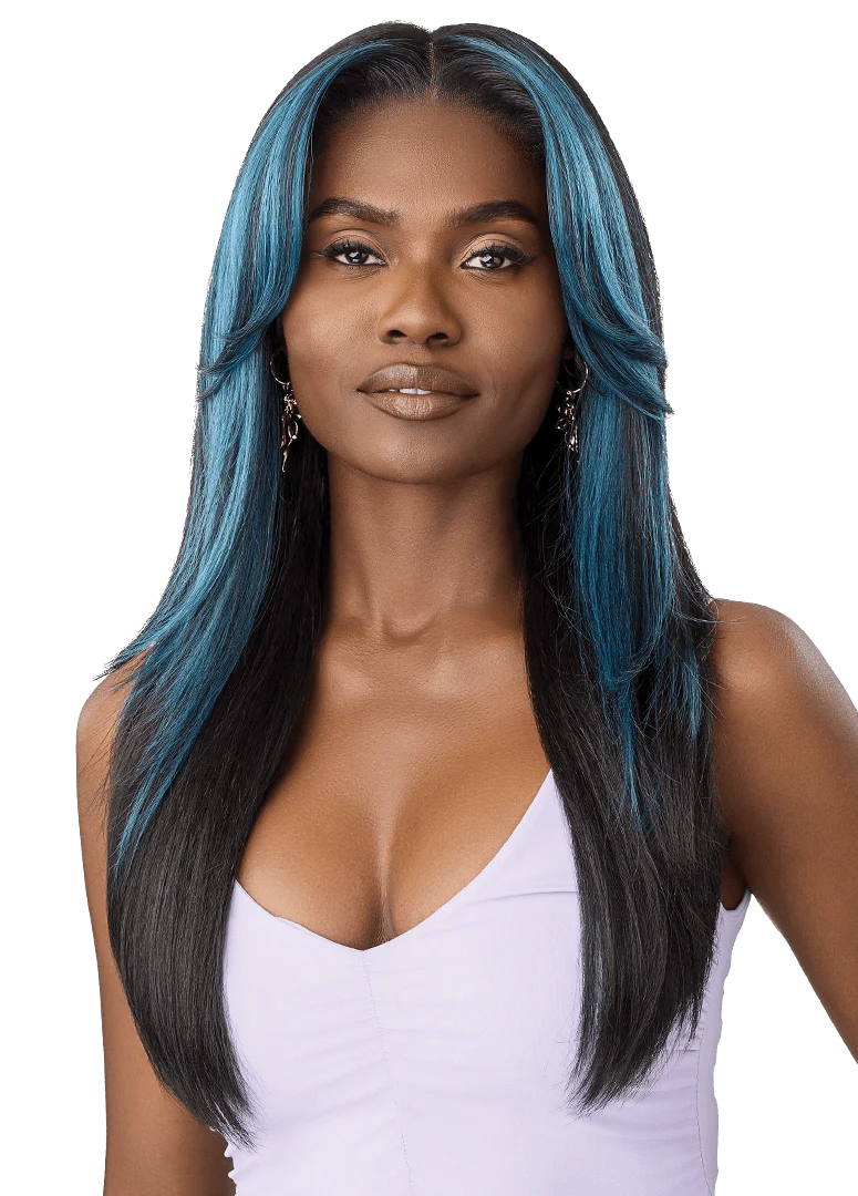 Outre Airtied 100% Fully Hand-Tied Human Hair Blend HD Lace Wig - HHB Soft Yaki 24" - Image 2