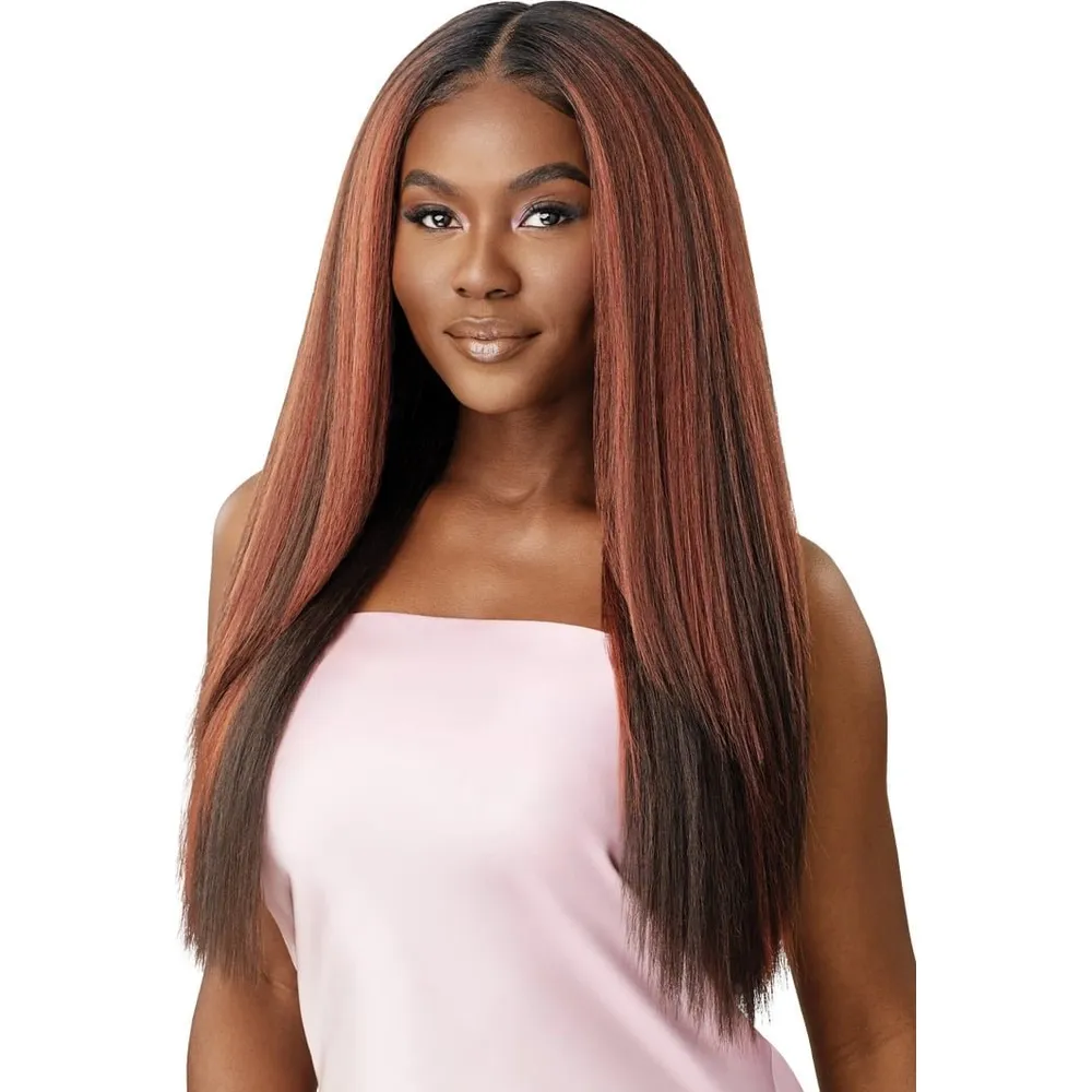Outre Airtied 100% Fully Hand- Tied Human Hair Blend HD Lace Wig - PERM YAKI 26" - Image 2