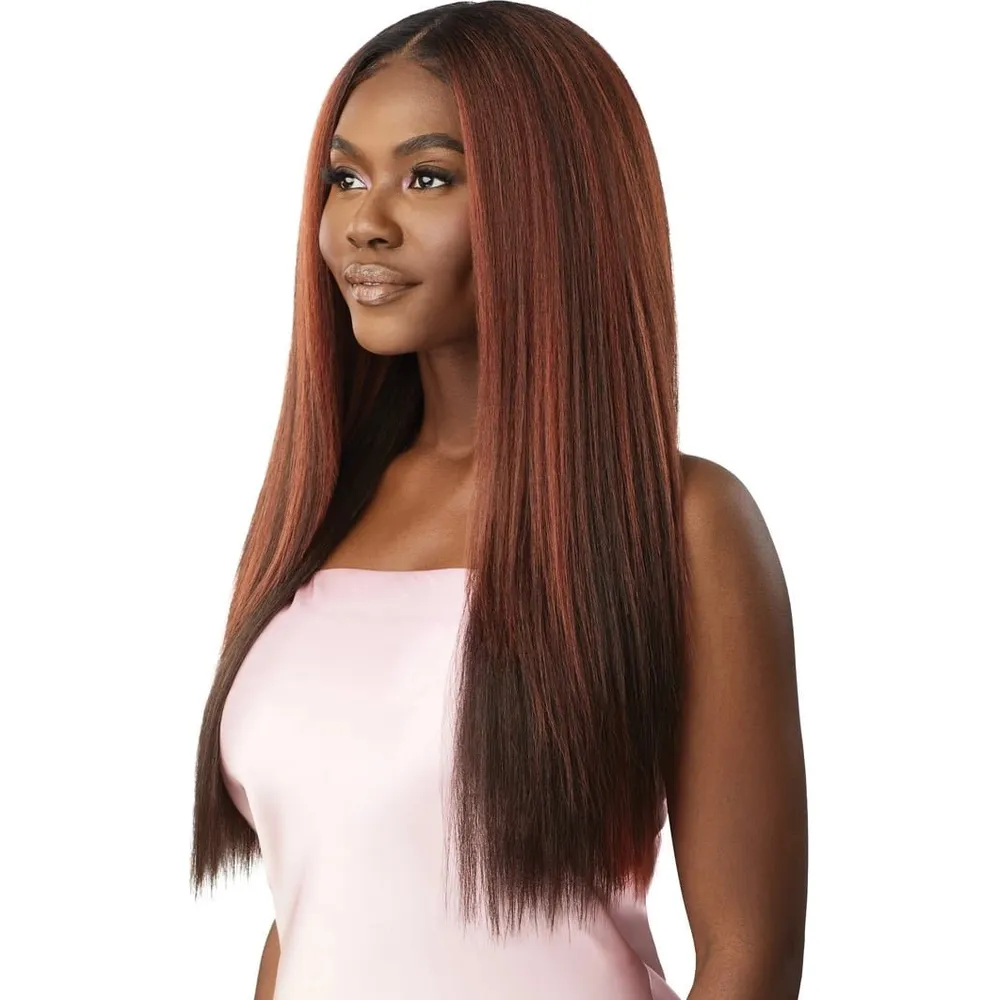 Outre Airtied 100% Fully Hand- Tied Human Hair Blend HD Lace Wig - PERM YAKI 26" - Image 3