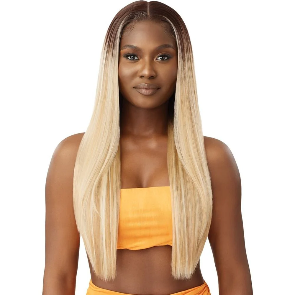 Outre Airtied 100% Fully Hand-Tied Wig Human Hair Blend - Sleek Yaki 28" - Image 2