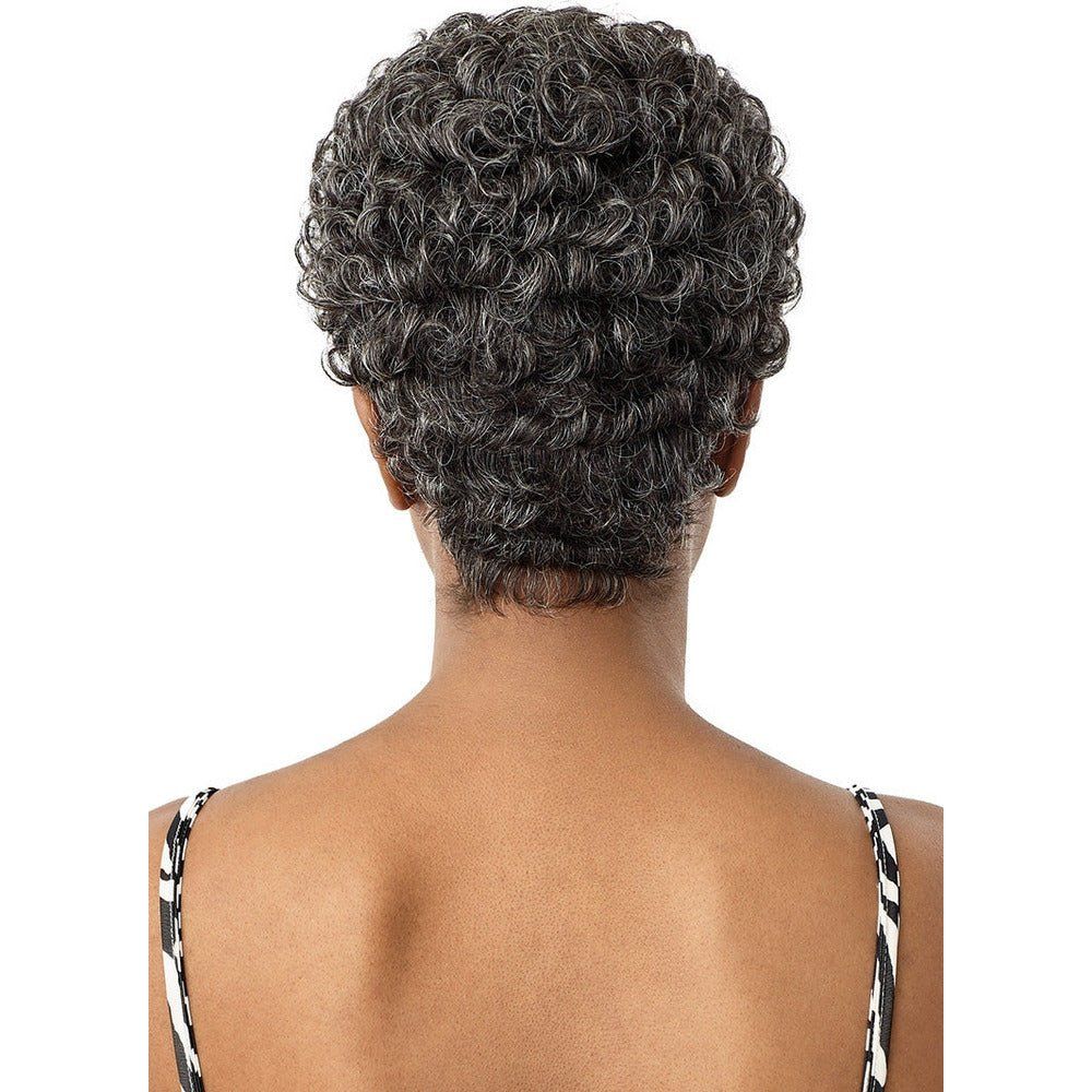 Outre Fab & Fly Cull Cap Wig Gray Glamour Human Hair Full Wig - Dina - Image 3