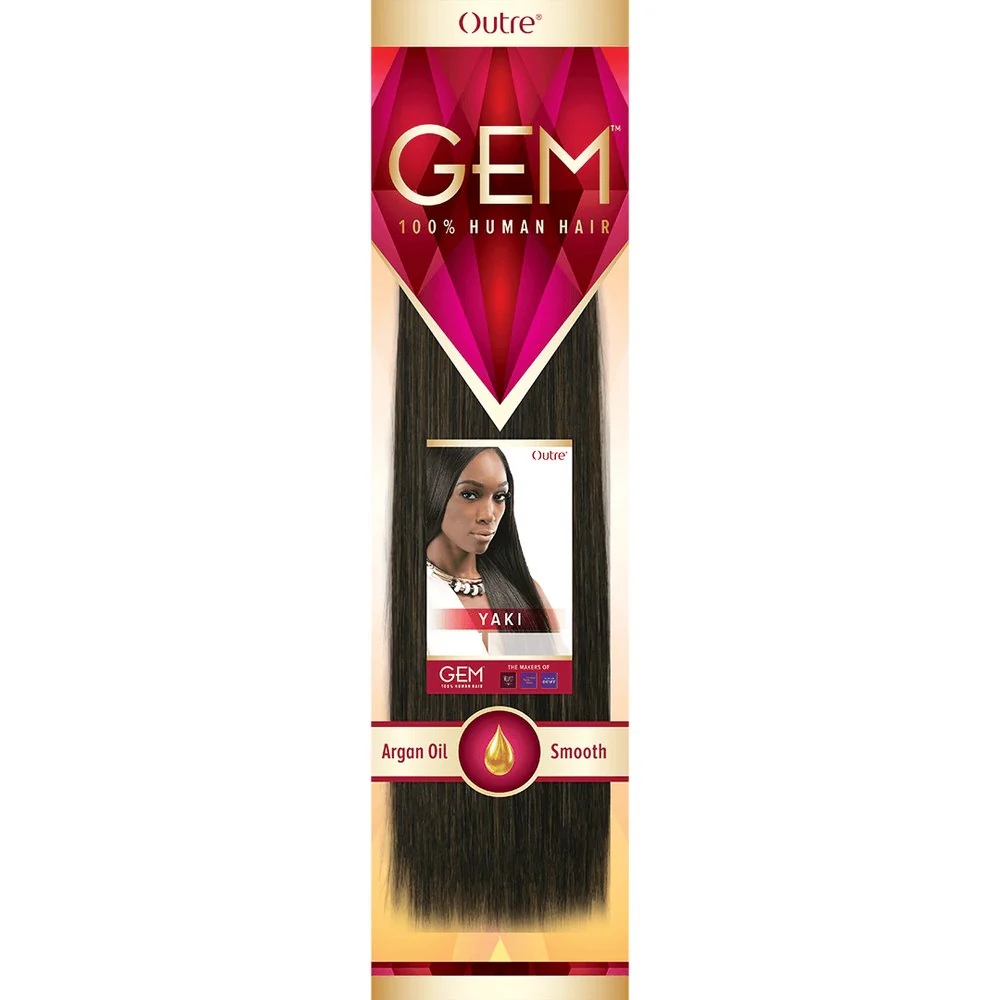 Outre GEM Yaki 100% Human Hair Weave 8"