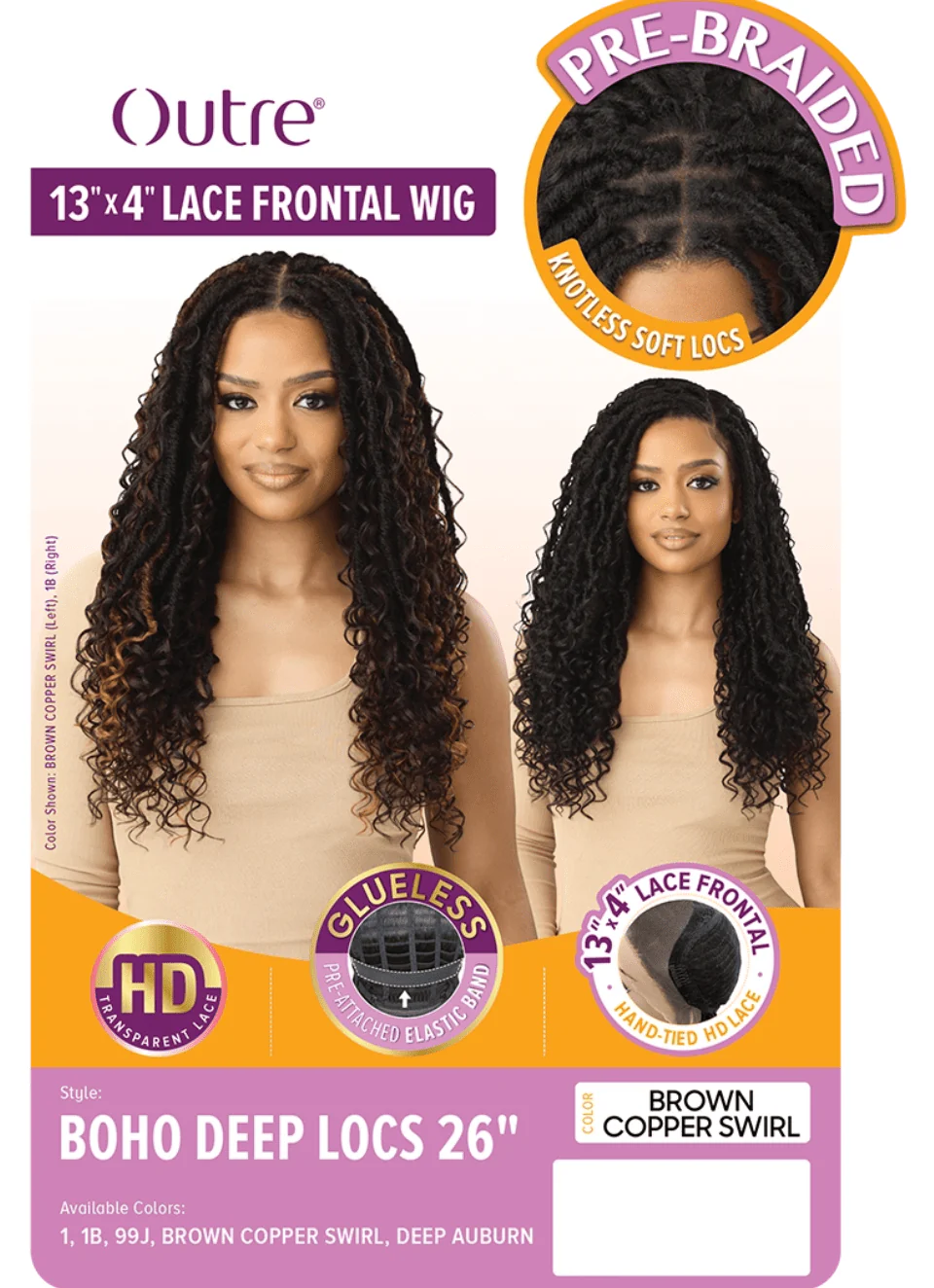 Outre Lace Frontal Wig 13x4 Boho Deep Locs - 26" - Image 6