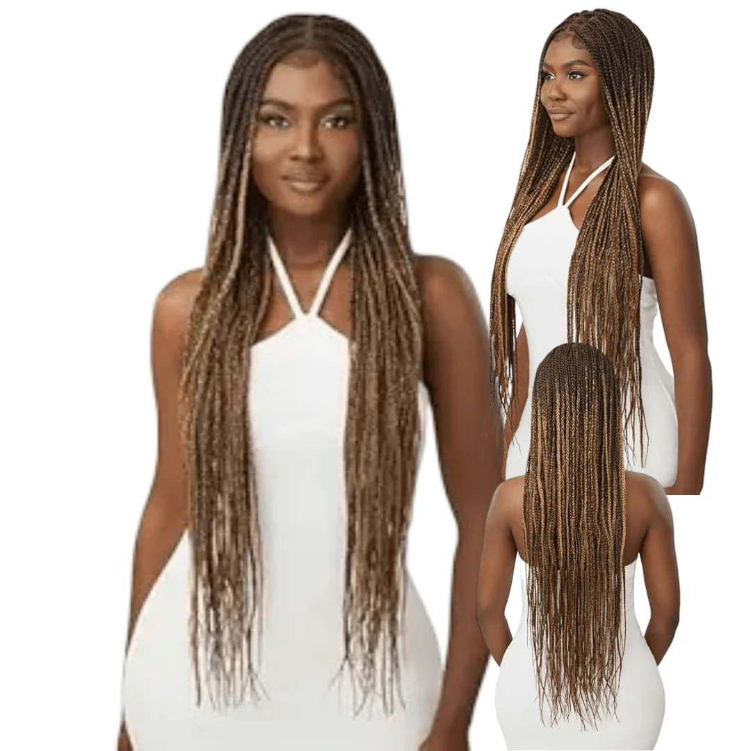 Outre Pre-Braided Fully Hand-Tied Whole Lace Wig Knotless Box Braids 36"