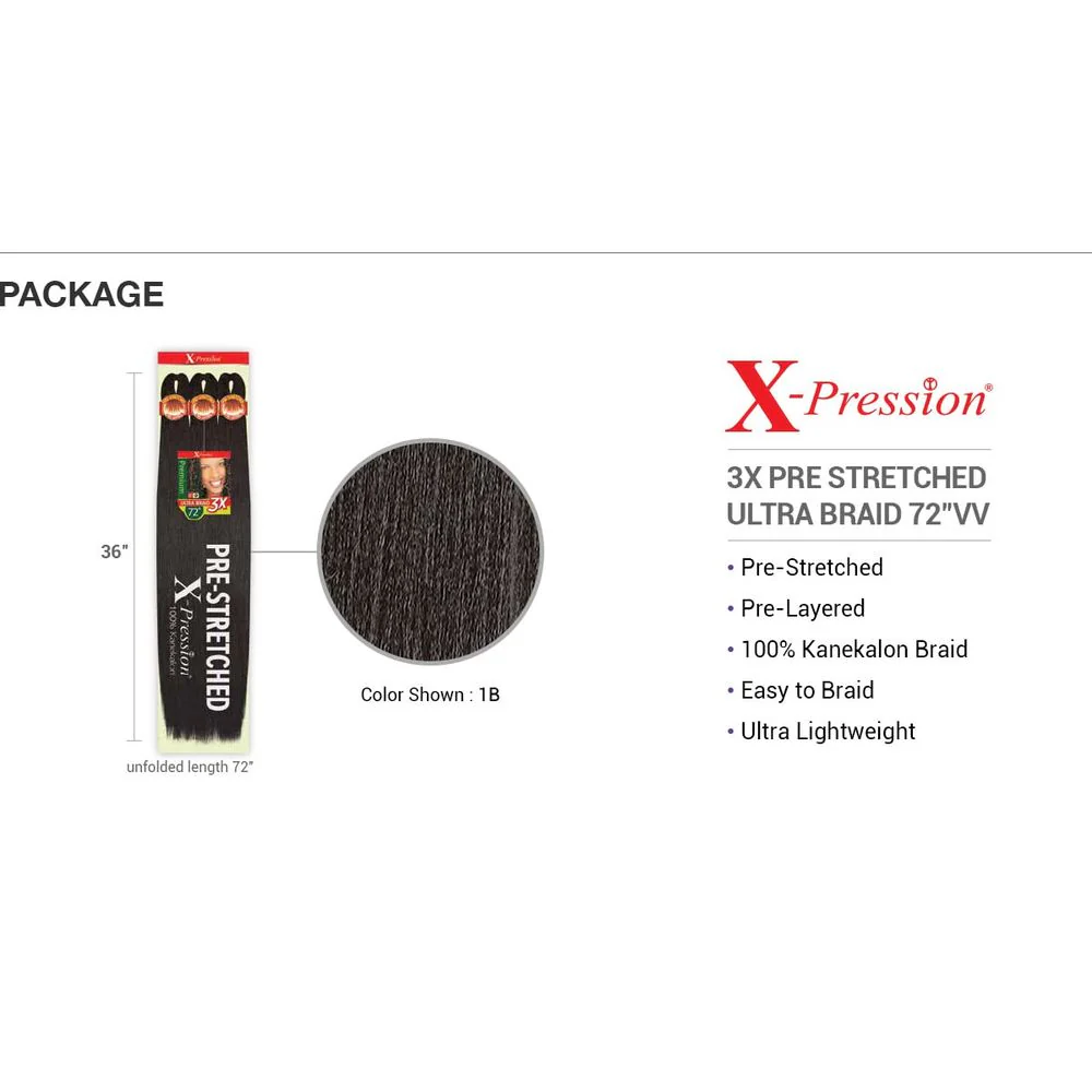 Outre X-Pression 3x Pre-Stretched Braiding Hair 72" - Image 5