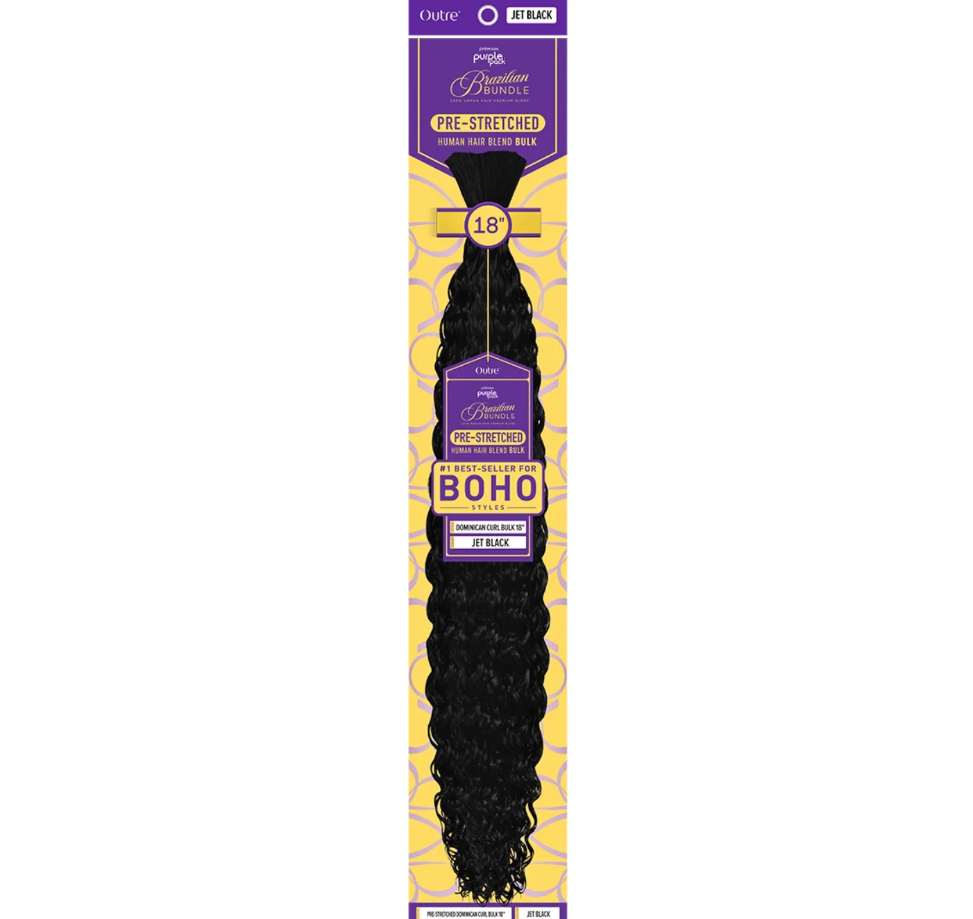 Outre Premium Purple Brazilian Bundle Dominican Curl Bulk - 18"