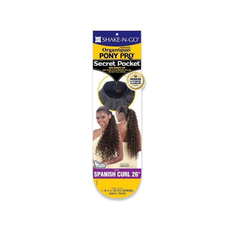 Shake-N-Go Organique Pony Pro Secret Pocket – Spanish Curl 26" - Image 2