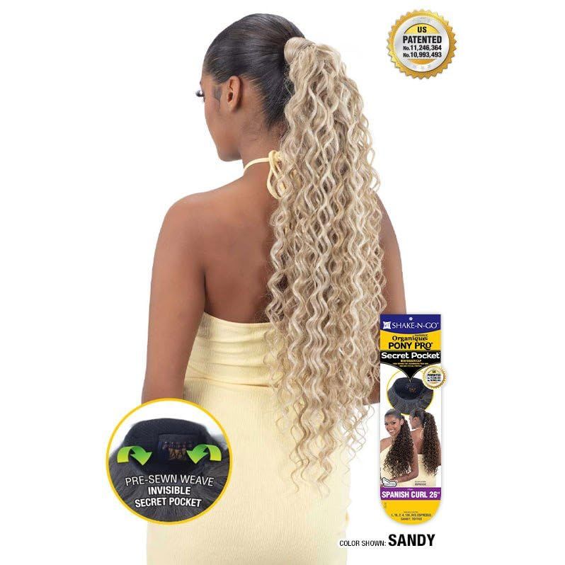 Shake-N-Go Organique Pony Pro Secret Pocket – Spanish Curl 26" - Image 5