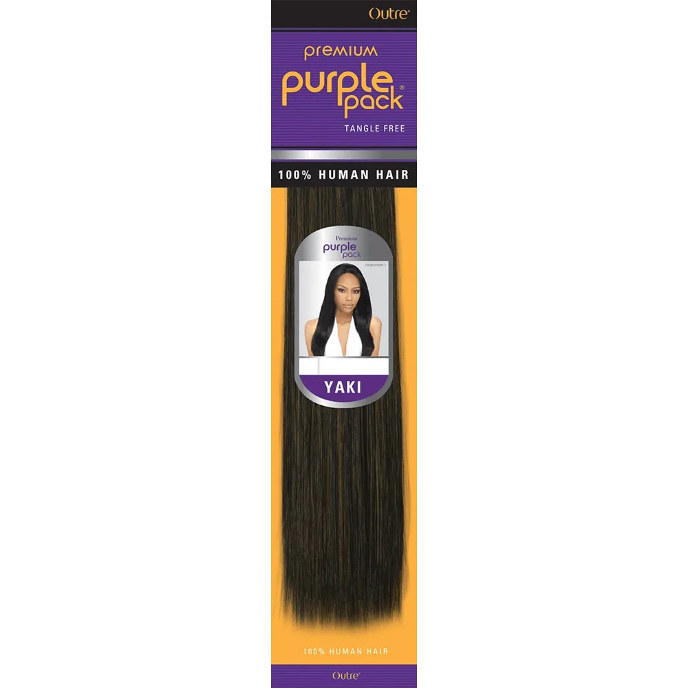 Outre Premium Purple Pack Yaki 100% Human Hair - 10"