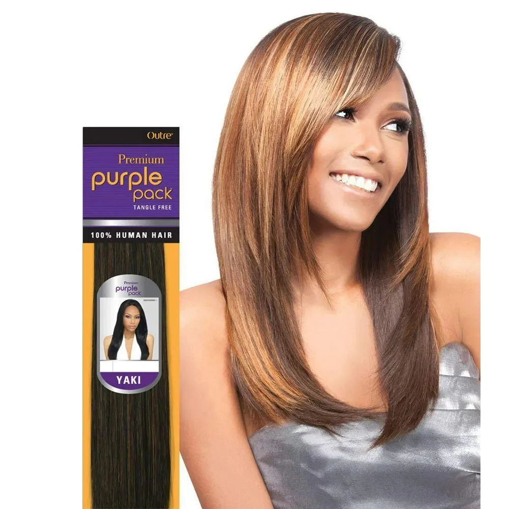 Outre Premium Purple Pack Yaki 100% Human Hair - 16" - Image 3