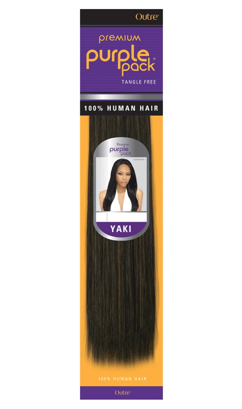 Outre Premium Purple Pack Yaki 100% Human Hair – 20"