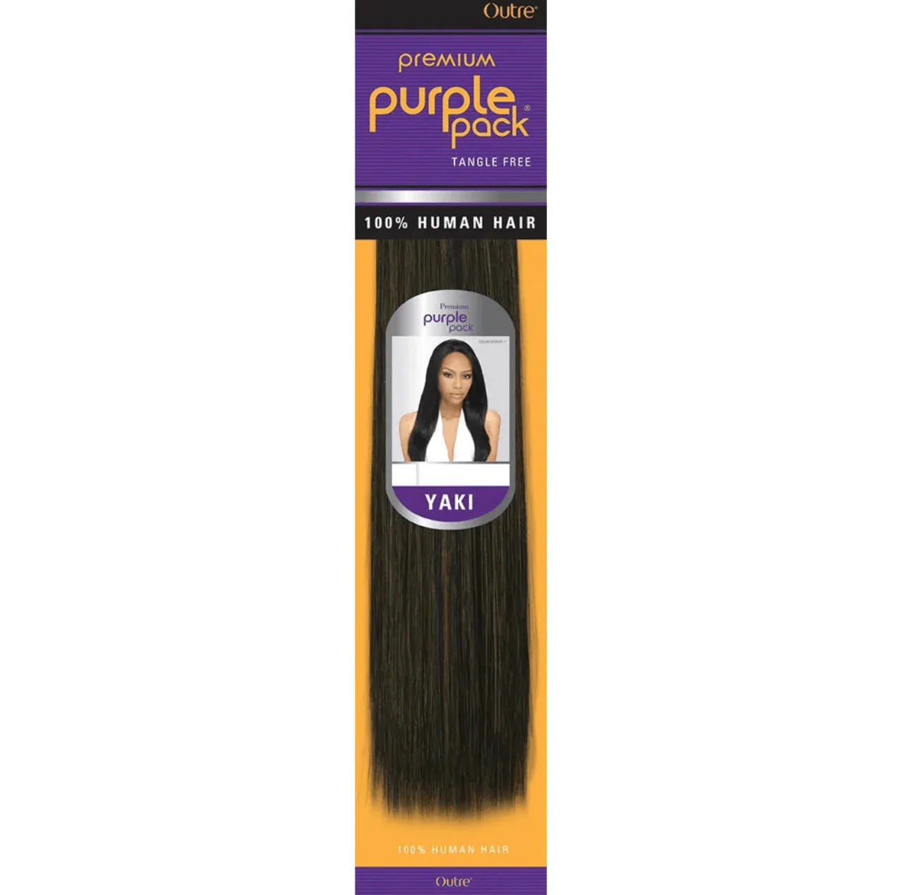 Outre Premium Purple Pack Yaki 100% Human Hair - 12"
